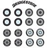 Auto Body Shop - Wheel & Tire Packs Series 7 - Bridgestone Tires (ミニカー)