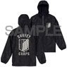 Attack on Titan Survey Corps Micro Ripstop Zip Parka Woodland Black S (Anime Toy)