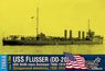 USS Flusser (DD-20) Smith-Class Destroyer, 1908-1919 (Plastic model)