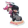 Sword Art Online Alternative Gun Gale Online [Chara Ride] Llenn & Pitohui on Trike Acrylic Stand (Anime Toy)