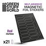 Oval Magnetic Sheet Self-Adhesive - 25 x 70mm (21 Sheets) (Display)