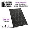 Oval Magnetic Sheet Self-Adhesive - 75 x 42mm (14 Sheets) (Display)