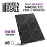 Oval Magnetic Sheet Self-Adhesive - 105 x 70mm (6 Sheets) (Display)