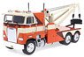 1984 Freightliner FLA 9664 Tow Truck - Orange, White and Brown (ミニカー)