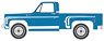 (HO) 1976 Chevy Stepside Pickup (Hawaiian Blue) (Diecast Car)