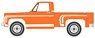 (HO) 1976 Chevy Stepside Pickup (Tangier Orange) (Diecast Car)