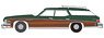 (HO) 1975 Buick Estate Wagon (Dark Green) (Diecast Car)