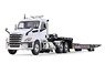 Freightliner 2018 Cascadia Day Cab & Fontaine Traverse Hydraulic Trailer (White/Black) (Diecast Car)