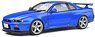 Nissan Skyline R34 GT-R Nismo Wheel Ver. (Blue) (Diecast Car)