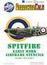 Spitfire Early Mark Airframe Stencils (Decal)
