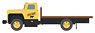 (HO) International R-190 Flat Bed Truck (Yellow) KowKare w/Transport Case (Diecast Car)
