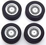 BMW Alpina E30 wheels and tyres set 16` black/silver (ミニカー)