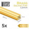Brass Square Tube 1.5mm (5pcs) (Material)