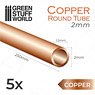 Copper Round Tube 2mm (5pcs) (Material)