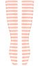 45 Border Knee High Socks (Pastel Pink x White) (Fashion Doll)