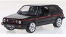 VW ゴルフ GTI (MKII) 1984 メタリックブラック/レッドライン シルバーホイール (ミニカー)