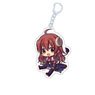 The Demon Girl Next Door 2-Chome Petanko Acrylic Key Ring Yuko Yoshida (Crisis Management Form) (Anime Toy)