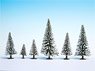 32828 Snow-Covered Fir Trees 35-90mm (25 Pieces) (Model Train)