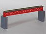 Double Warren Deck Truss Bridge Kit (Red) (Unassembled Kit) (Model Train)