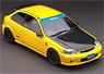 HONDA CIVIC TYPE-R EK9 SPOON SPORTS Version. yellow (ミニカー)