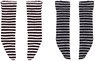 Picco P Border Socks A set (Black x White / Black x Gray) (Fashion Doll)