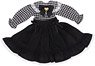 Picco P Heart Ribbon Docking Dress (Black Gingham x Black) (Fashion Doll)