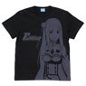 Re:ゼロから始める異世界生活 エミリア オールプリントTシャツ BLACK XL (キャラクターグッズ)