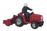 Tractor Red (w/1 Figure) (Model Train)