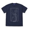 Godzilla Gigan 1972 T-Shirt Indigo XL (Anime Toy)