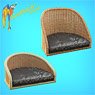British Wicker Seat Full Back - Short and Tall No Leather Pad (Plastic model)