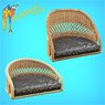 British Wicker Seat Perforated Back - Short and Tall No Leather Pad (Plastic model)