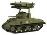 1945 M4 Sherman Tank - U.S. Army World War II - 40th Tank Battalion, 14th Armored Division with T34 Calliope Rocket Launcher (Diecast Car)