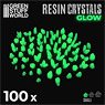 Green Glow Resin Crystals - Small (Material)