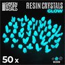 Aqua Turquoise Glow Resin Crystals - Medium (Material)