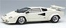 Lamborghini Countach LP5000S 1982 with Rear Wing White (Diecast Car)