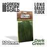 Long Grass Flock 100mm - Dark Green (Material)