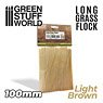 Long Grass Flock 100mm - Light Brown (Material)