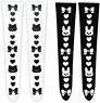PNS Print Knee High Socks Set -Cat & Rabbit- (White / Black) (Fashion Doll)