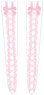 Print Knee High Socks - Ribbon Lace Up - (Pink) (Fashion Doll)