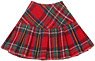 Pleated Mini Skirt (Red Check) (Fashion Doll)