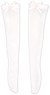 PNM Ribbon Knee High Tulle Socks (Pink x White) (Fashion Doll)