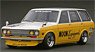 Datsun Bluebird (510) Wagon Yellow / White (ミニカー)