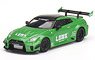LB-Silhouette WORKS GT Nissan 35GT-RR Version 2 Apple Green (LHD) (Diecast Car)