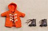 Nendoroid Doll Warm Clothing Set: Boots & Duffle Coat (Orange) (PVC Figure)