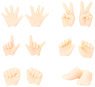 Picconeemo D Hand Parts Hand/Foot S (White) (Fashion Doll)