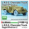 British L.R.D.G. Chevrolet Truck Sagged Wheel Set (2) (for Tamiya) (Plastic model)