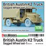 British Austin K2 Truck Sagged Wheel Set (1) (for Airfix) (Plastic model)