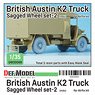 British Austin K2 Truck Sagged Wheel Set (2) (for Airfix) (Plastic model)