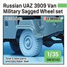 Russian UAZ 3909 Van Military Sagged Wheel Set (for Zvezda) (Plastic model)