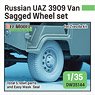 Russian UAZ 3909 Van Sagged Wheel Set (for Zvezda) (Plastic model)
